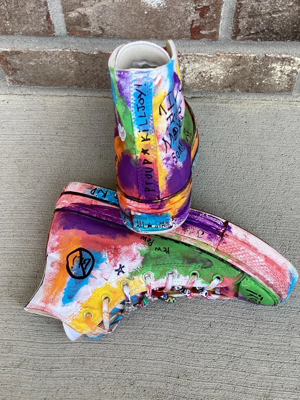 Converse Chuck Taylor Hand-Painted High-Top Sneakers #560846F Unisex